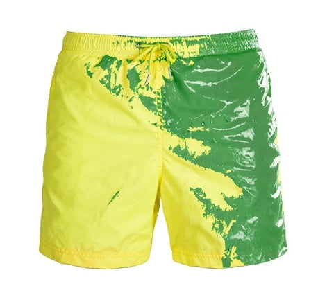 Men Color Changing Swim Trunks - Elevura Elevura Green yellow / 3XL Color Changing