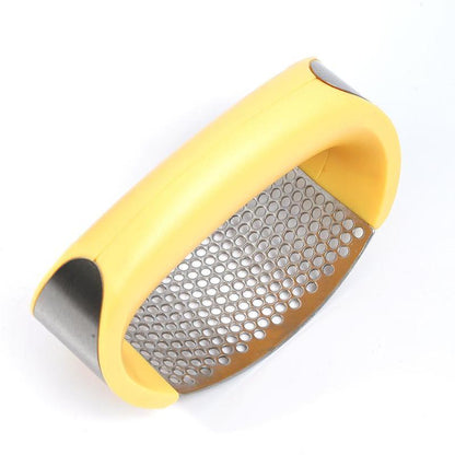 Stainless Steel Garlic Masher - Elevura Elevura Yellow Stainless Steel Garlic Masher