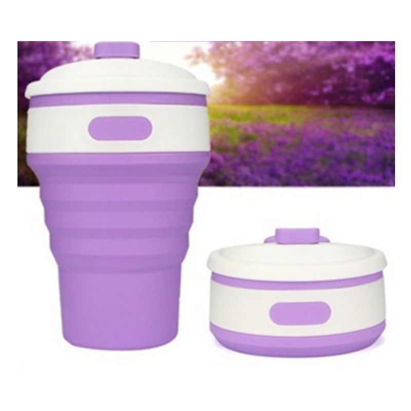 Collapsible Silicone Cup | BPA FREE - Elevura Elevura Purple Collapsible Silicone Cup