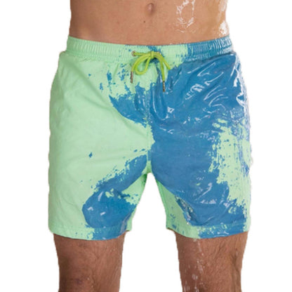 Men Color Changing Swim Trunks - Elevura Elevura Green / 3XL Color Changing