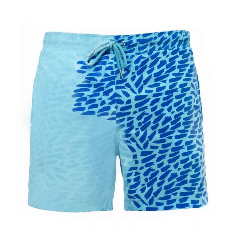 Men Color Changing Swim Trunks - Elevura Elevura Blue wave point / L Color Changing