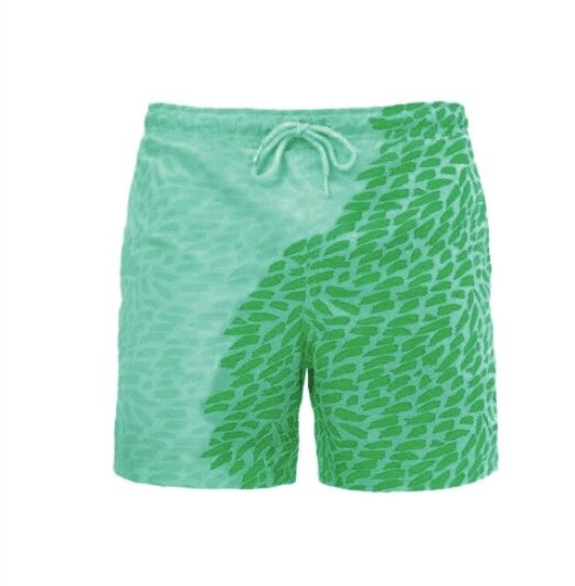 Men Color Changing Swim Trunks - Elevura Elevura Green1 / 3XL Color Changing