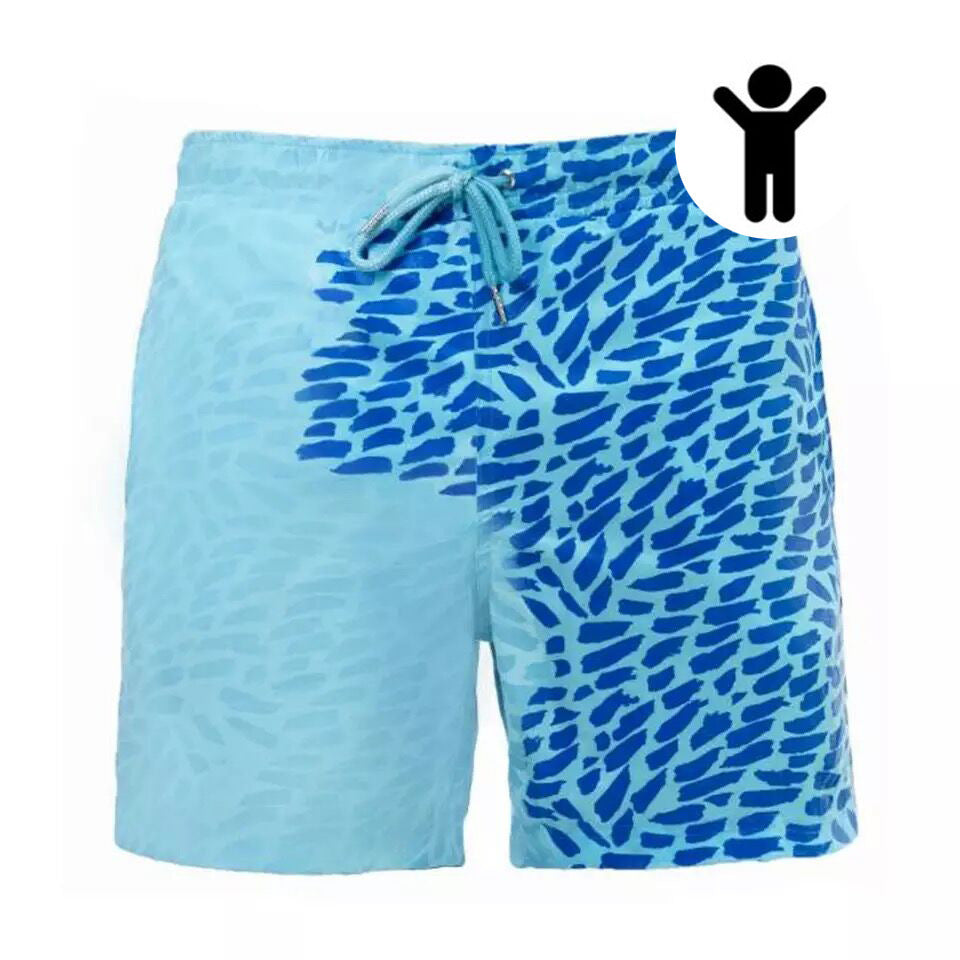 Men Color Changing Swim Trunks - Elevura Elevura Blue child / XL Color Changing