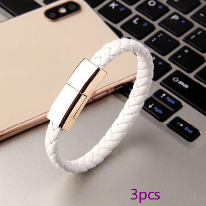 Bracelet Charger USB - Elevura Elevura White 3pcs / Android interface / 20cm Apple Android Bracelet