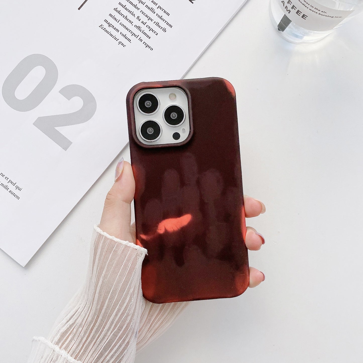 Heat-sensitive Color-changing | Phone Case - Elevura Elevura Black Red / IPhone13 Color Changing