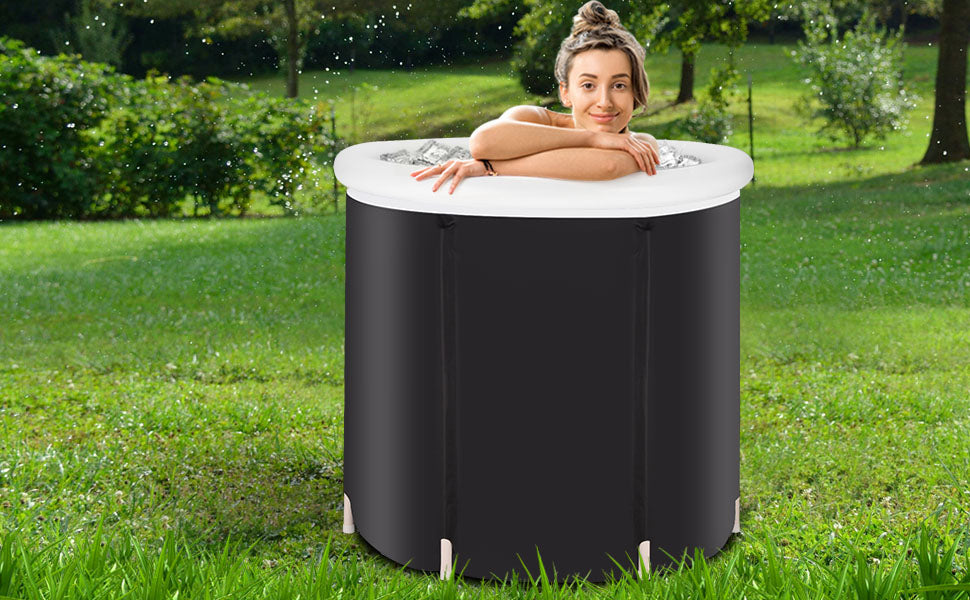 Recovery Ice Tub Foldable & Insulated | Black - Elevura Elevura Ice Tub