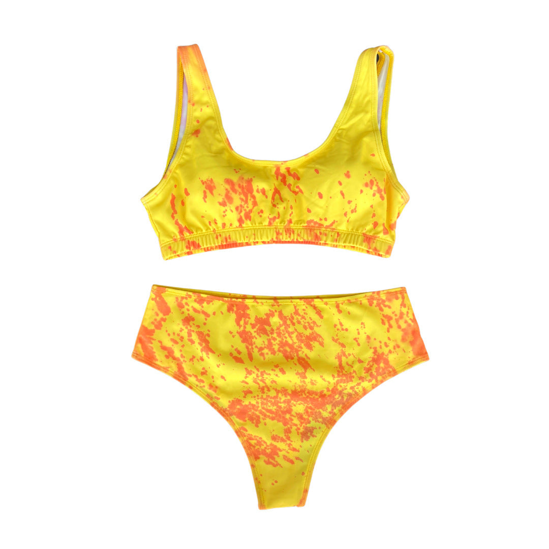 Color Changing Bikini Split | Two-piece Swimsuit - Elevura Elevura Orange / L Color Changing