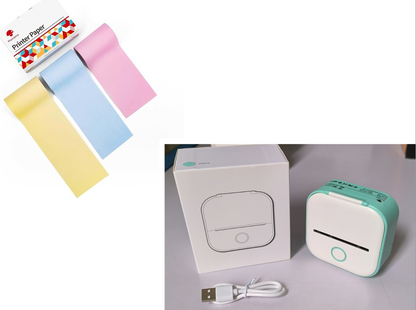 Mini Label & Photo Printer - Elevura Elevura Green setB / USB Mini Printer