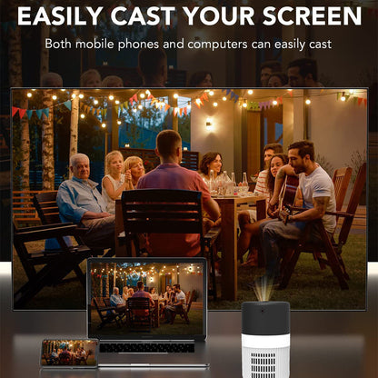 YT400 Home HD Projector 5G WIFI Connection 40 ANSI Mini Portable 480X360 Wireless Same Screen Phone Projection - Elevura Elevura Ankle Support Brace