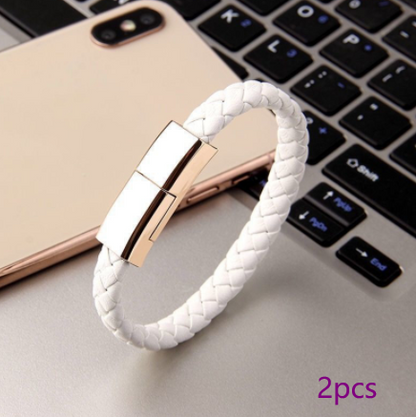 Bracelet Charger USB - Elevura Elevura White 2pcs / Android interface / 20cm Apple Android Bracelet