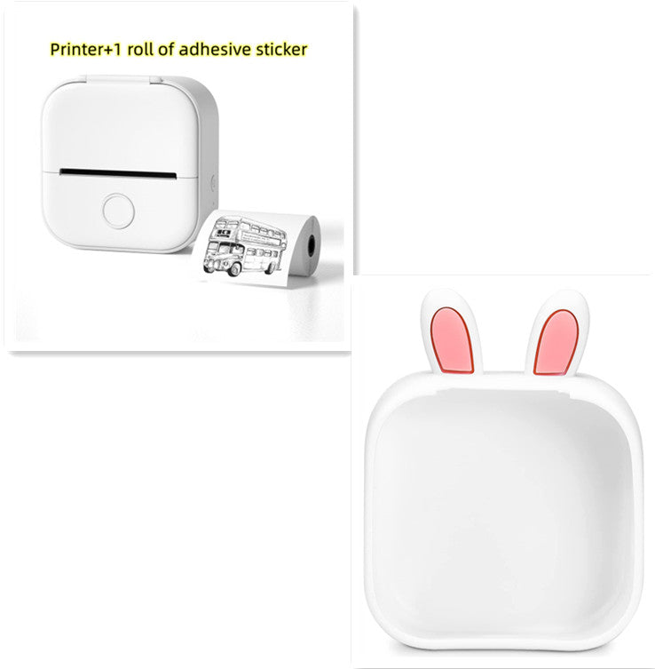 Mini Label & Photo Printer - Elevura Elevura White SetD / USB Mini Printer