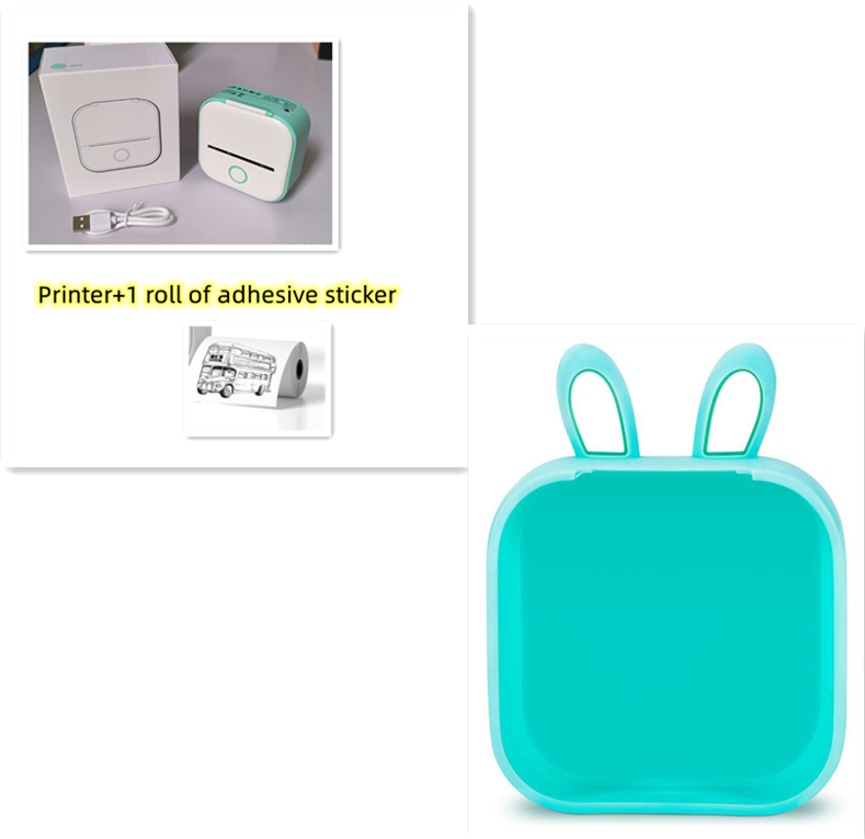 Mini Label & Photo Printer - Elevura Elevura Green SetD / USB Mini Printer