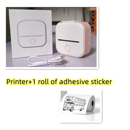 Mini Label & Photo Printer - Elevura Elevura Pink / USB Mini Printer