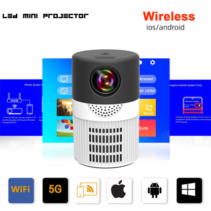 YT400 Home HD Projector 5G WIFI Connection 40 ANSI Mini Portable 480X360 Wireless Same Screen Phone Projection - Elevura Elevura Ankle Support Brace