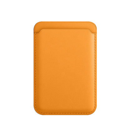 Magsafe Leather Wallet - Elevura Elevura Mango yellow Magsafe Leather Wallet