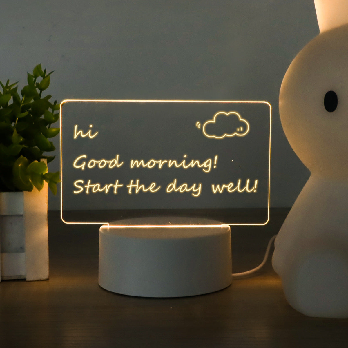 Night Light Luminous Handmade Writing Board | USB - Elevura Elevura Memo light Display