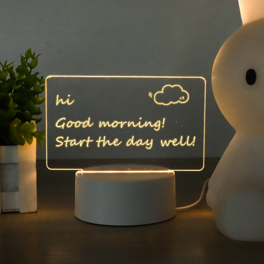 Night Light Luminous Handmade Writing Board | USB - Elevura Elevura Memo light Display