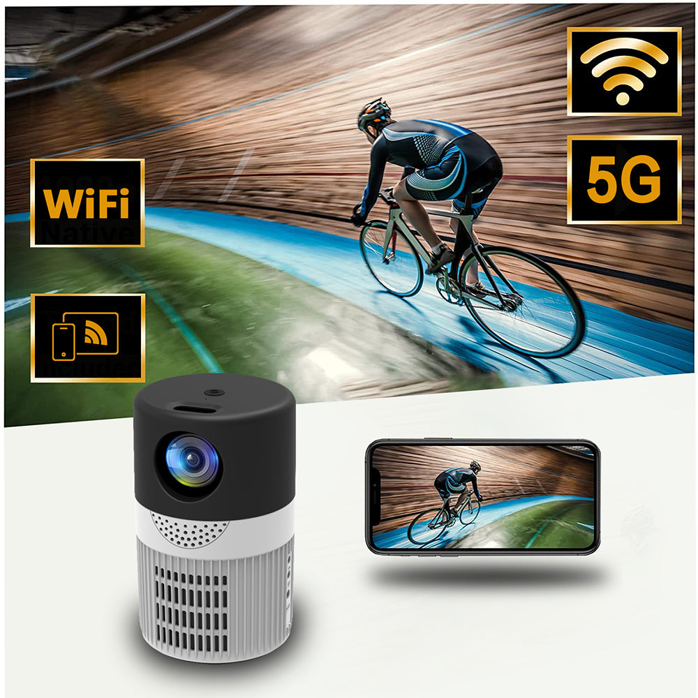 YT400 Home HD Projector 5G WIFI Connection 40 ANSI Mini Portable 480X360 Wireless Same Screen Phone Projection - Elevura Elevura Ankle Support Brace