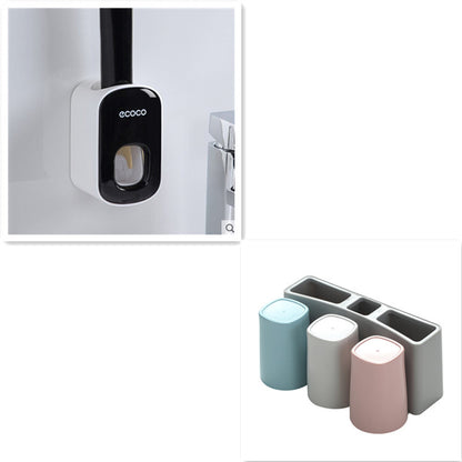 Automatic Toothpaste Dispenser - Elevura Elevura Black Three cups Automatic Toothpaste Dispenser