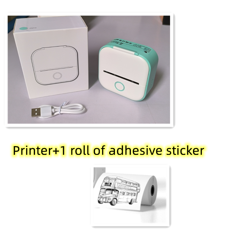 Mini Label & Photo Printer - Elevura Elevura Green / USB Mini Printer