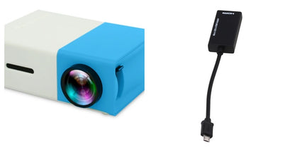 HD 1080P Mini Projector - Elevura Elevura Blue E set / US Intelligent Mini Projector