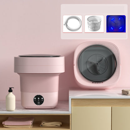 Mini Washing Machine - Elevura Elevura Pink blue light / 220V US Mini Washing Machine