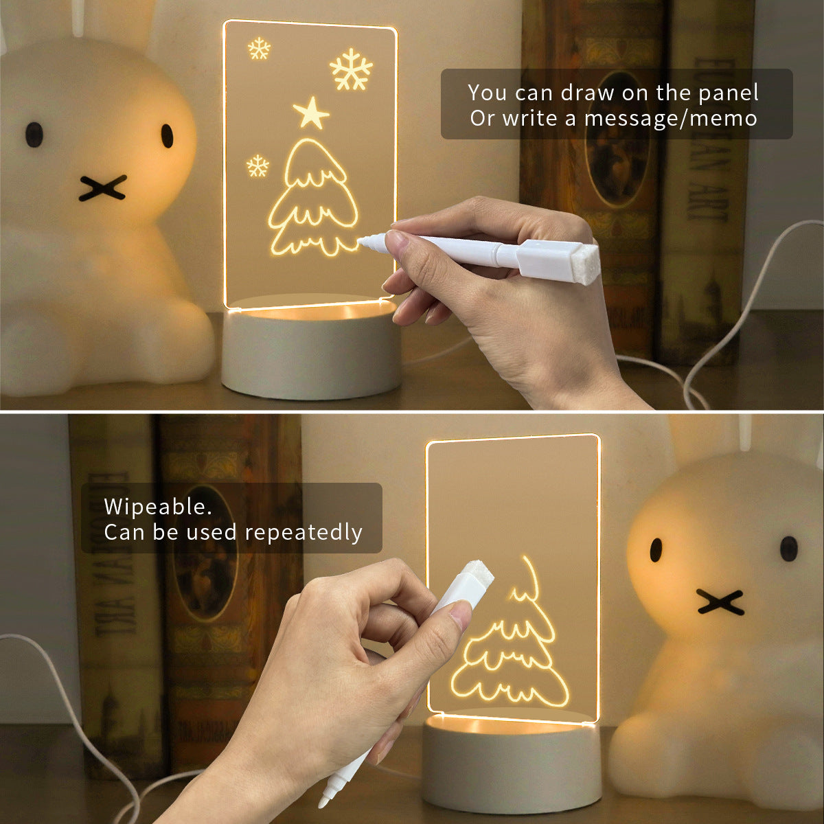 Night Light Luminous Handmade Writing Board | USB - Elevura Elevura Memo light Display