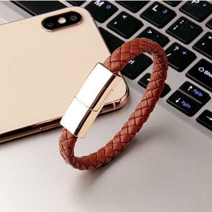 Bracelet Charger USB - Elevura Elevura Brown / Android interface / 20cm Apple Android Bracelet