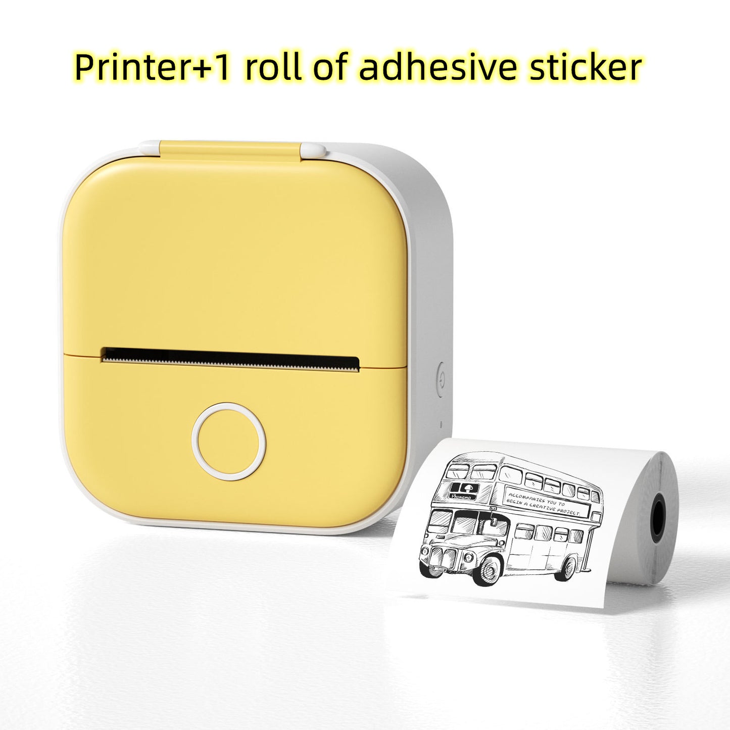 Mini Label & Photo Printer - Elevura Elevura Yellow / USB Mini Printer