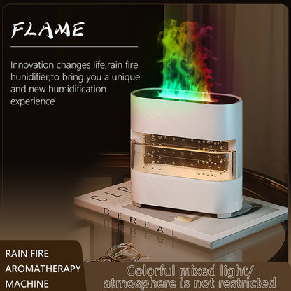 Rain Cloud Fire Humidifier - Elevura Elevura White / USB Rain Water Diffuser