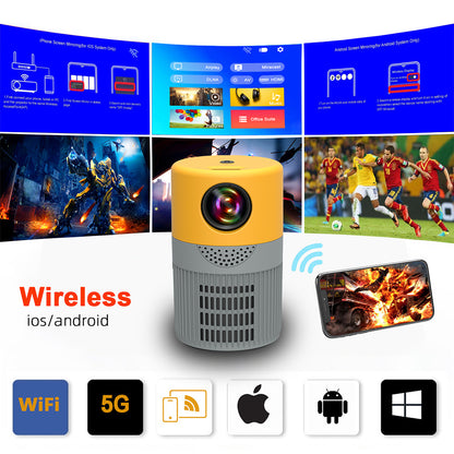 YT400 Home HD Projector 5G WIFI Connection 40 ANSI Mini Portable 480X360 Wireless Same Screen Phone Projection - Elevura Elevura Ankle Support Brace